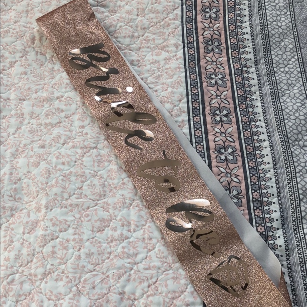 BRIDE TO BE SASH✨